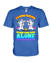 Load image into Gallery viewer, Camping Partners Because Going Crazy Alone Is Just Not As Much Fun Guys V-Neck
