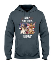 Load image into Gallery viewer, Keep America Great Yorkshire Terrier Gift For Dog Lovers Hoodie
