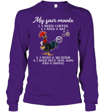 Load image into Gallery viewer, I Need Coffee A Nap A Vacation Duct Tape Hope And A Showel Unisex Long Sleeve
