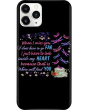 Load image into Gallery viewer, Butterflies When I Miss You I Just Have To Look Inside My Heart Gift For Lover Phone case
