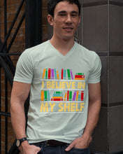 Load image into Gallery viewer, I Believe In My Shelf Trending For Book Lovers Guys V-Neck
