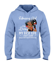 Load image into Gallery viewer, Betty Boop February Girl Living My Best Life Birthday Meaningful Gift Hoodie
