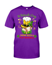 Load image into Gallery viewer, Baseball Drink Beer Day St Patrick's Day Gift For Baseball Lovers Guys Tee
