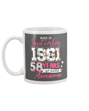 Load image into Gallery viewer, Made In September  1961 58    Years Of Being Awesome Trending Mug

