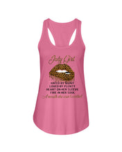 Load image into Gallery viewer, July Girl Hated By Many Loved By Plenty Trending For Birthday Gift Ladies Flowy Tank
