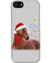 Load image into Gallery viewer, Cute Horse With Santa Hat Lovely Christmas Tree Gift For Horse Lovers Phone case
