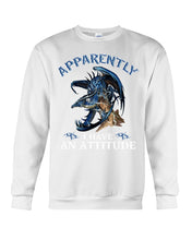 Load image into Gallery viewer, Apparently I Have An Attitude Blue Dragon Sweatshirt
