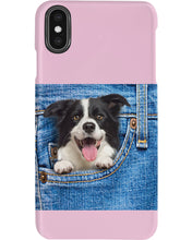 Load image into Gallery viewer, Border Collie In Denim Pocket Gift For Dog Lovers Phone case
