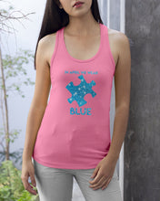 Load image into Gallery viewer, In April We Wear Blue Autism Awareness Special Custom Design Ladies Flowy Tank
