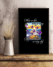 Load image into Gallery viewer, Butterfly Sunset On Beach Those We Love Don't Go Away Gift For Lover Vertical Poster
