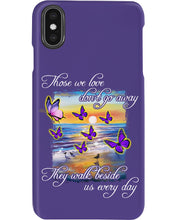 Load image into Gallery viewer, Butterfly Sunset On Beach Those We Love Don't Go Away Gift For Lover Phone case
