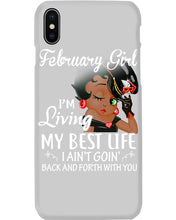 Load image into Gallery viewer, Betty Boop February Girl Living My Best Life Birthday Meaningful Gift Phone case
