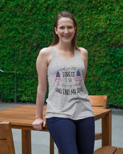 Load image into Gallery viewer, Lose My Mind And Find My Soul US Flag Christmas Tree Design Ladies Flowy Tank
