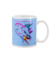 Load image into Gallery viewer, Hummingbirds Heart Shaped I Am A Simple Woman Gift For Mom Mug
