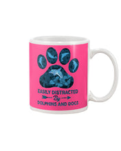 Load image into Gallery viewer, Easily Distracted By Dolphins And Dogs Unique Custom Design Mug
