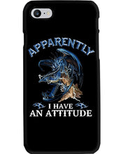 Load image into Gallery viewer, Apparently I Have An Attitude Blue Dragon Phone case
