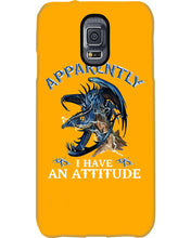 Load image into Gallery viewer, Apparently I Have An Attitude Blue Dragon Phone case
