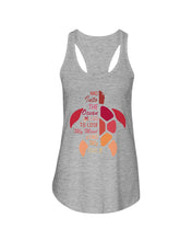 Load image into Gallery viewer, And Into The Ocean I Go To Lose My Mind Sea Turtle Ladies Flowy Tank
