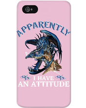 Load image into Gallery viewer, Apparently I Have An Attitude Blue Dragon Phone case
