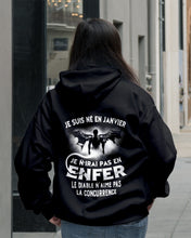 Load image into Gallery viewer, Je Suis Né El En   Jarvier   Enfer Le Diable N Aime Pas Birthday Gift Hoodie

