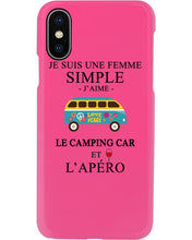 Load image into Gallery viewer, Je Suis Une Femme Simple J'aime Le Camping Car Et L'apero Phone case
