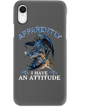 Load image into Gallery viewer, Apparently I Have An Attitude Blue Dragon Phone case

