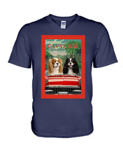 Load image into Gallery viewer, Cavalier Happy Holiday Gift For Dog Lovers Guys V-Neck
