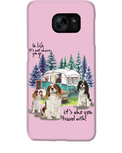 Load image into Gallery viewer, Cavalier King It's Who You Travel With Gift For Dog Lovers Phone case
