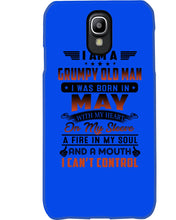 Load image into Gallery viewer, I'm A Grumpy Old Man I Was Born In May With My Heart Phone case
