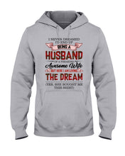 Load image into Gallery viewer, Being A Husband Of An Awesome Wife Gift For Family Plaid Red Hoodie
