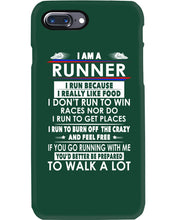 Load image into Gallery viewer, I Am A Runner I Run Because I Really Like Food Custom Design Phone case
