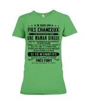 Load image into Gallery viewer, Je Suis Un Fils Chanceux Birthday Gift For Men Ladies Tee
