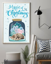Load image into Gallery viewer, Cat In Bottle Magic Christmas Design Gift For Cat Lovers Vertical Poster
