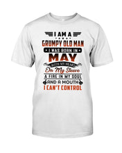 Load image into Gallery viewer, I'm A Grumpy Old Man I Was Born In May With My Heart Guys Tee
