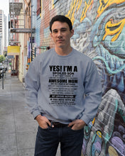 Load image into Gallery viewer, A Spoiled Son Of     September Freaking Awesome Mom For Birthday Gift Sweatshirt
