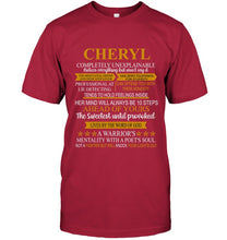 Load image into Gallery viewer, Cheryl Custom Name Gift A Warrior's Mentality With A Poet's Soul Guys Tee
