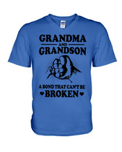 Load image into Gallery viewer, Grandma And Grandson A Bond That Can't Be Broken Custom Design Guys V-Neck
