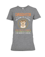 Load image into Gallery viewer, Daughter The Soul Of Witch The Fire Of Lioness Ladies Tee

