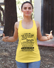 Load image into Gallery viewer, I Ge My Attitude From My August Dad Birthday Meaningful Gift Ladies Flowy Tank
