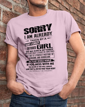 Load image into Gallery viewer, I'm Already Taken By    September Sexy And Crazy Girl For Birthday Gift Guys Tee
