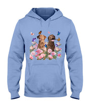 Load image into Gallery viewer, Gift For Dog LoversChesapeake Bay Retriever With Peonies Hoodie
