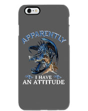Load image into Gallery viewer, Apparently I Have An Attitude Blue Dragon Phone case
