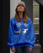Load image into Gallery viewer, Funny Unicorn Difference Between Your Regular Aunt And My Dutch Aunt Sweatshirt
