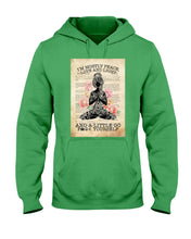 Load image into Gallery viewer, I'm Mostly Peace Love And Light Yoga Gift For Yoga Lovers Hoodie
