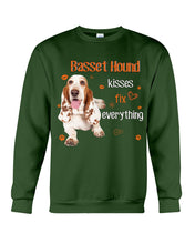 Load image into Gallery viewer, Basset Hound Kisses Fix Everything Gift For Dog Lovers Sweatshirt
