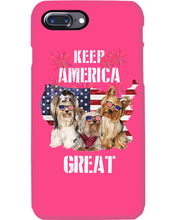 Load image into Gallery viewer, Keep America Great Yorkshire Terrier Gift For Dog Lovers Phone case

