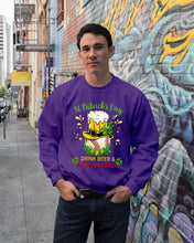 Load image into Gallery viewer, Baseball Drink Beer Day St Patrick's Day Gift For Baseball Lovers Sweatshirt
