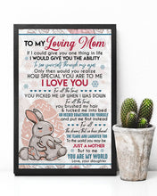 Load image into Gallery viewer, Daughter Gift For Mom With Meaningful Words You Are My World Vertical Poster
