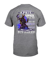 Load image into Gallery viewer, I Was Born In April My Scars Tell Me A Story Trending Guys Tee

