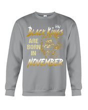 Load image into Gallery viewer, Black Kings Are Born In   November   Trending For Birthday Gift Sweatshirt
